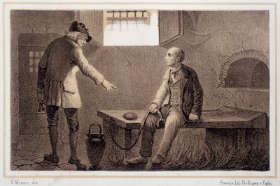 Silvio Pellico (1789 - 1854) överfördes till fästningen Spielberg (Spilberk) - i "" Storia d