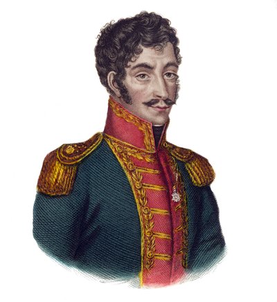 Simon Bolivar (1783-1830), känd som Libertador av Unknown artist