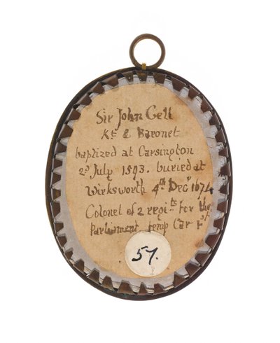 Sir John Gell 1650 ca (miniatyr på metall) av Unknown artist