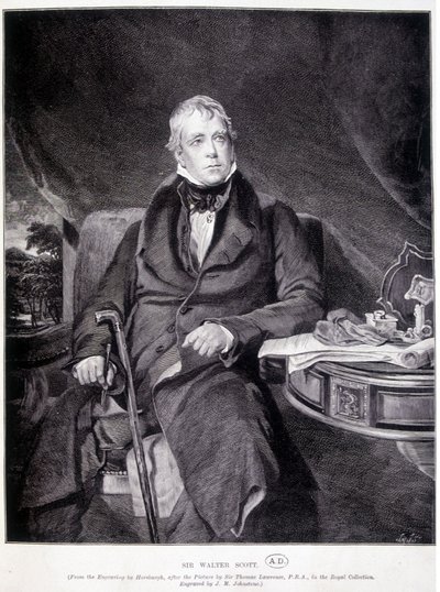 Sir John Walter Scott 1771/1832, engelsk författare och poet. av Unknown artist