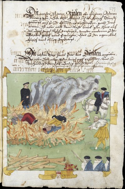 Sorcieres - The Burning of Three Witches i Baden den 4 november av Unknown artist