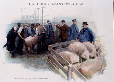 St Nicolas Fair: Grismarknad i Bretagne av Unknown artist