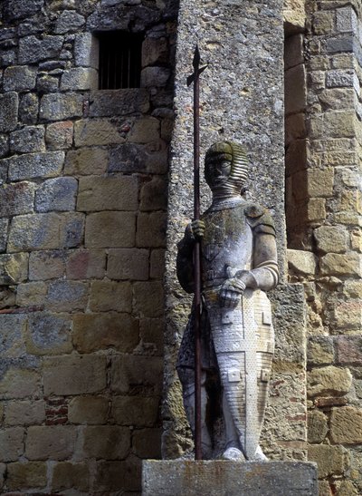 Staty av en katharisk krigare på dörren till avignonet i Lauragais (31). av Unknown artist