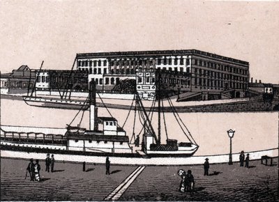 Stockholm, Sverige: utsikt över det kungliga slottet (Kungliga slottet). i "" Världen illustrerar 168 vyer"" Odaterat (slutet av 1800-talet) av Unknown artist