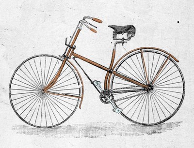 Rak kroppscykelmodell. av Unknown artist
