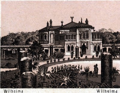 Stuttgart, Tyskland: utsikt över Wilhelma. i "" Världen illustrerar 168 vyer"" Odaterat (slutet av 1800-talet) av Unknown artist