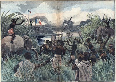 Tar Tchadsjön i besittning (Afrika) av Unknown artist