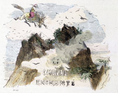 Saga: Den förtrollade hästen - i "Tusen och en natt", red. Emile Guérin, berättad av Md Bondet, Paris, n.d. av Unknown artist