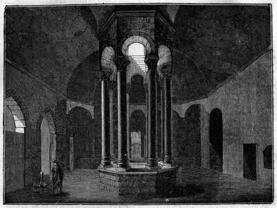 De arabiska baden i Girona (Girona) i Spanien. av Unknown artist