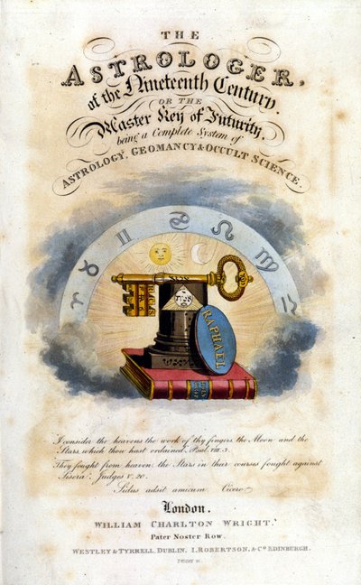 1800-talets astrolog. Avhandling om astrologi och ockulta vetenskaper. 1825. av Unknown artist