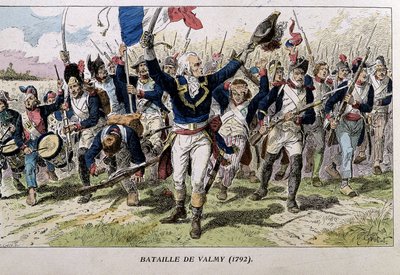 Slaget vid Valmy (1792) - gravyr, sent 1800-tal av Unknown artist