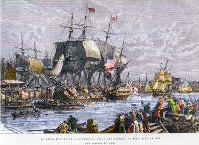 The Boston Tea Party, 16 december av Unknown artist