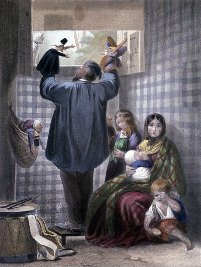 Kattkomedin - Puppet Montreur och hans familj. av Unknown artist