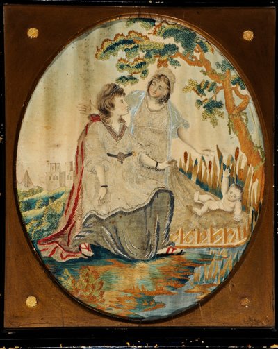 Upptäckten av Moses till Faraos dotter av Unknown artist