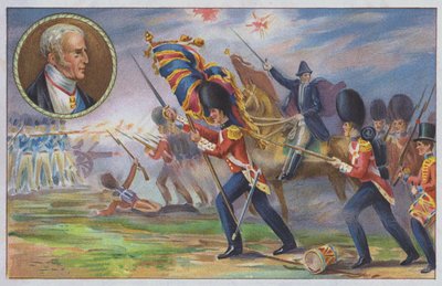 Hertigen av Wellington för befäl över den brittiska armén vid slaget vid Waterloo av Unknown artist