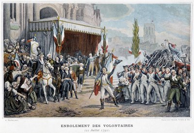 Inskrivningen av volontärer, 22 juli av Unknown artist