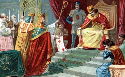 Exkommunikationen av kung Robert II den fromme (ca 970-1031), kung av Frankrike, 997. av Unknown artist