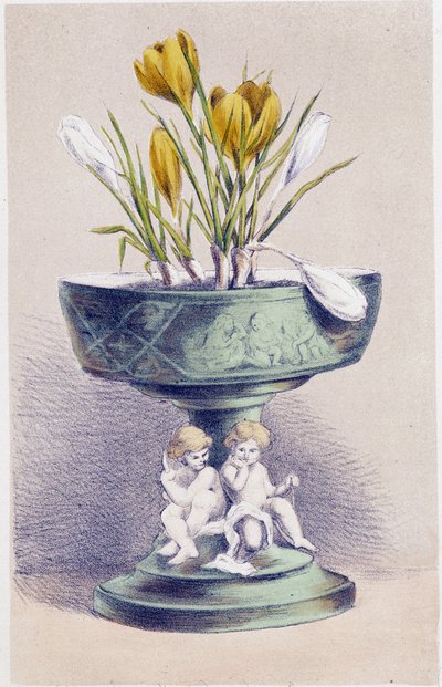 De fyra årstiderna: Våren, påskliljor av Unknown artist