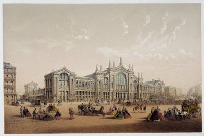 Gare du Nord - lith. 1800-talet. av Unknown artist