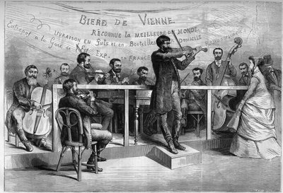 The Gypsies, en orkester av ungerska musiker vid världsutställningen 1867. av Unknown artist