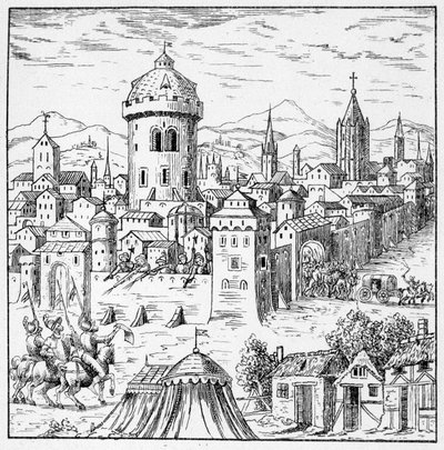 Hugenotterna i Amboise var kung Francois II (Besvärjelse av Amboise) - i "" samling av 39 figurer som representerar Frankrikes katastrofer från 1562 till 1586""; Louis Perrin imprimerie av Unknown artist