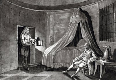 Järnmasken i hans fängelse på ön Sainte-Marguerite av Unknown artist