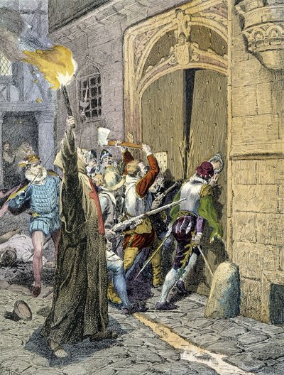 Massakern av Saint Barthelemy (1572) av Unknown artist