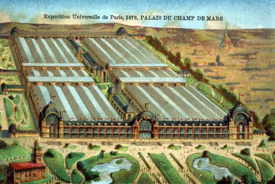 Palais du Champ de Mars vid den universella utställningen i Paris 1878 av Unknown artist