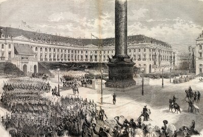 Parisfesterna, Italiens armé som smutsar inför kejsaren på Place Vendome - Guerre d