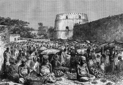 Place du Marche i Zanzibar på 1800-talet i "Youth Journal" från 1888. av Unknown artist