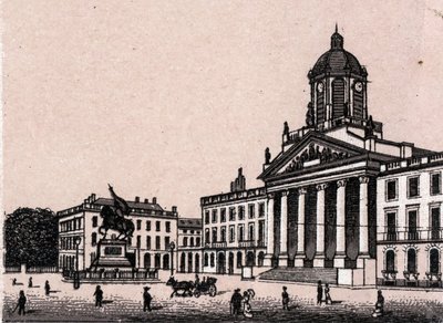 Kungliga torget i Bryssel i Belgien i "Världen illustrerar 168 vyer"" Odaterat (slutet av 1800-talet) av Unknown artist
