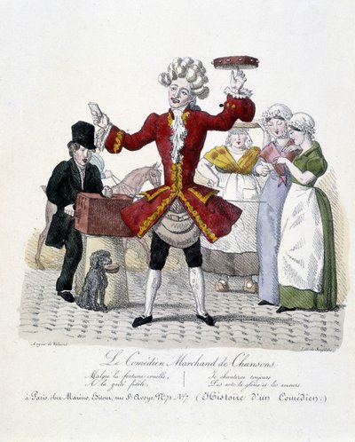 The Song Merchant Comedian, ca. 1820 av Unknown artist