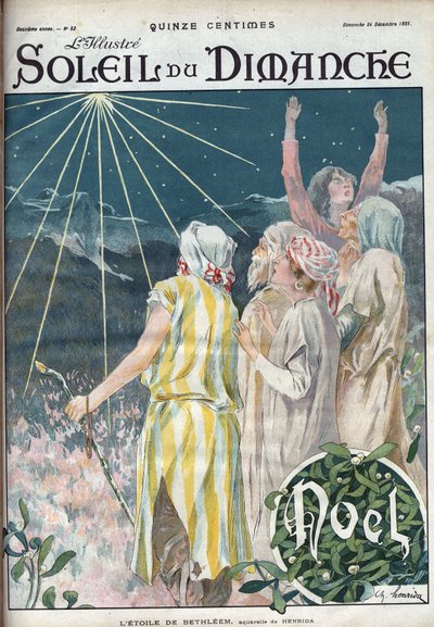 Betlehemsstjärnan. Gravyr i ”Solen-på-söndag”, 26 december av Unknown artist