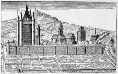Templets torn, från ett tryck av Paris topografi - gravyr av Unknown artist