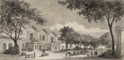 The Wines Warehouse i Paris 1861 - Eaux de vie-distriktet av Unknown artist