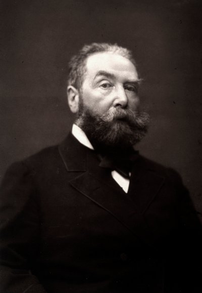 Konstnären Henri-Julien Dumont fotograferad i samband med Parissalongen 1881 av Unknown