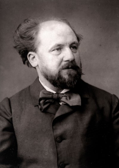 Konstnären Jean-Joseph Weerts porträtterad med anledning av Salongen i Paris 1883 av Unknown