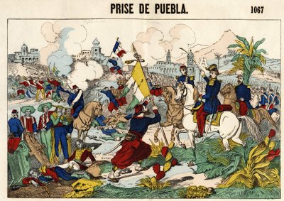 Infångandet av Puebla den 17 maj av Unknown artist