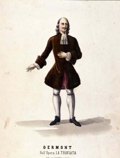 Alfredo Germonts karaktär i "La Traviata" "av Giuseppe Verdi. av Unknown artist