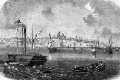 Staden Montevideo i Uruguay 1864. av Unknown artist