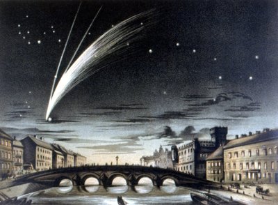 Kometen Donati synlig den 5 oktober av Unknown artist
