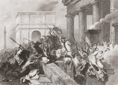 Vandalernas ankomst till Spanien av Unknown artist