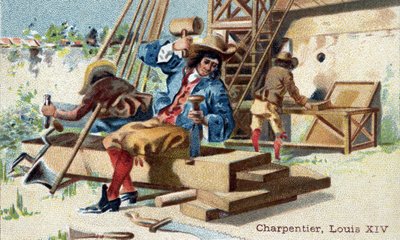 Snickarhantverket i början av 1700-talet. av Unknown artist