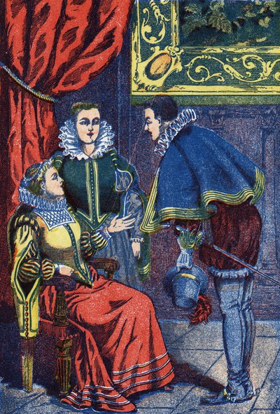 Dansen. Anonym illustration för "" Askungen", berättelse av Charles Perrault (1628-1703), fransk författare. Bildspråk Marcel Vagne, Jarville Nancy, odaterad (slutet av 1800-talet). av Unknown artist