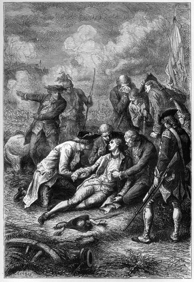 James Wolfes (1727-1759) död på Abrahams slätter, Quebec av Unknown artist