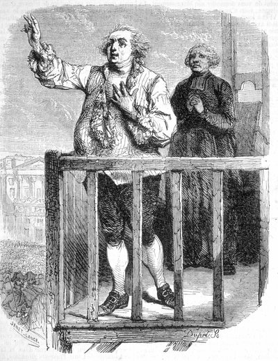 Ludvig XVI:s död. Gravyr 1800-talet. av Unknown artist