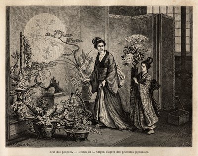 Dockfesten (eller hinamatsuri) hålls den 3 mars, speciellt för små flickor, som tar sina dockor ur sina förvaringslådor för att exponera dem på ett altare och erbjuda dem blommor och kakor. Dessa dockor är källan till amuletter för att skydda mot sjukdomar av Unknown artist