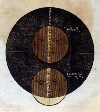 Månförmörkelsen - i "Astronomicon caesarum", behandlad från 1500-talet. av Unknown artist