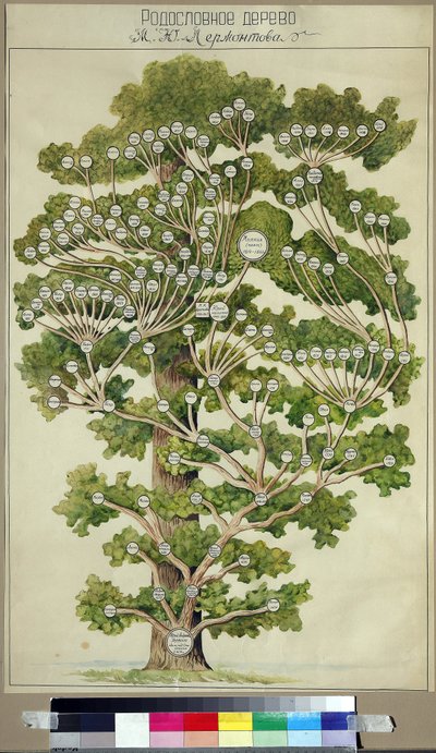 Mikhail Lermontovs (1814-1841) släktträd av Unknown Artist
