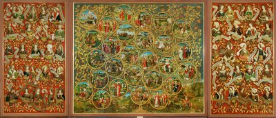 Släktträd för markgrevarna och hertigarna Babenberg, de första härskarna i "Ostarrichi " av Unknown Artist